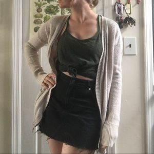 Slouchy drop shoulder cardigan